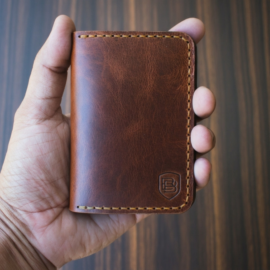 Handmade Genuine Leather Liberty Card Holder by Bonny Boss
