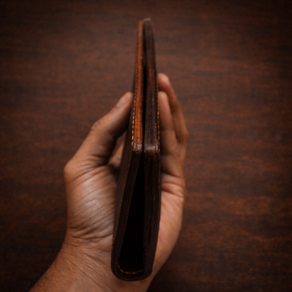 Handmade Full-Grain Leather Long Wallet for Men – Bold Craftsmanship with Zipper Coin Pocket