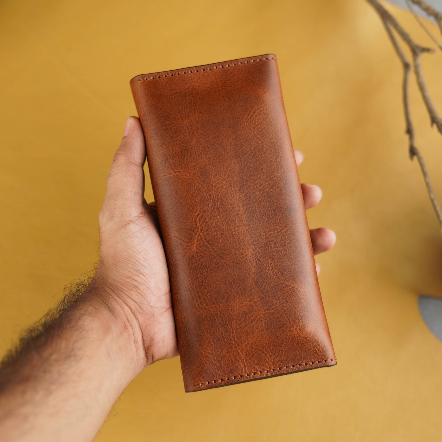 Handmade Leather Long Wallet | Classic Handcrafted Long Leather Wallet