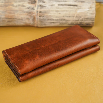 Handmade Leather Long Wallet | Classic Handcrafted Long Leather Wallet