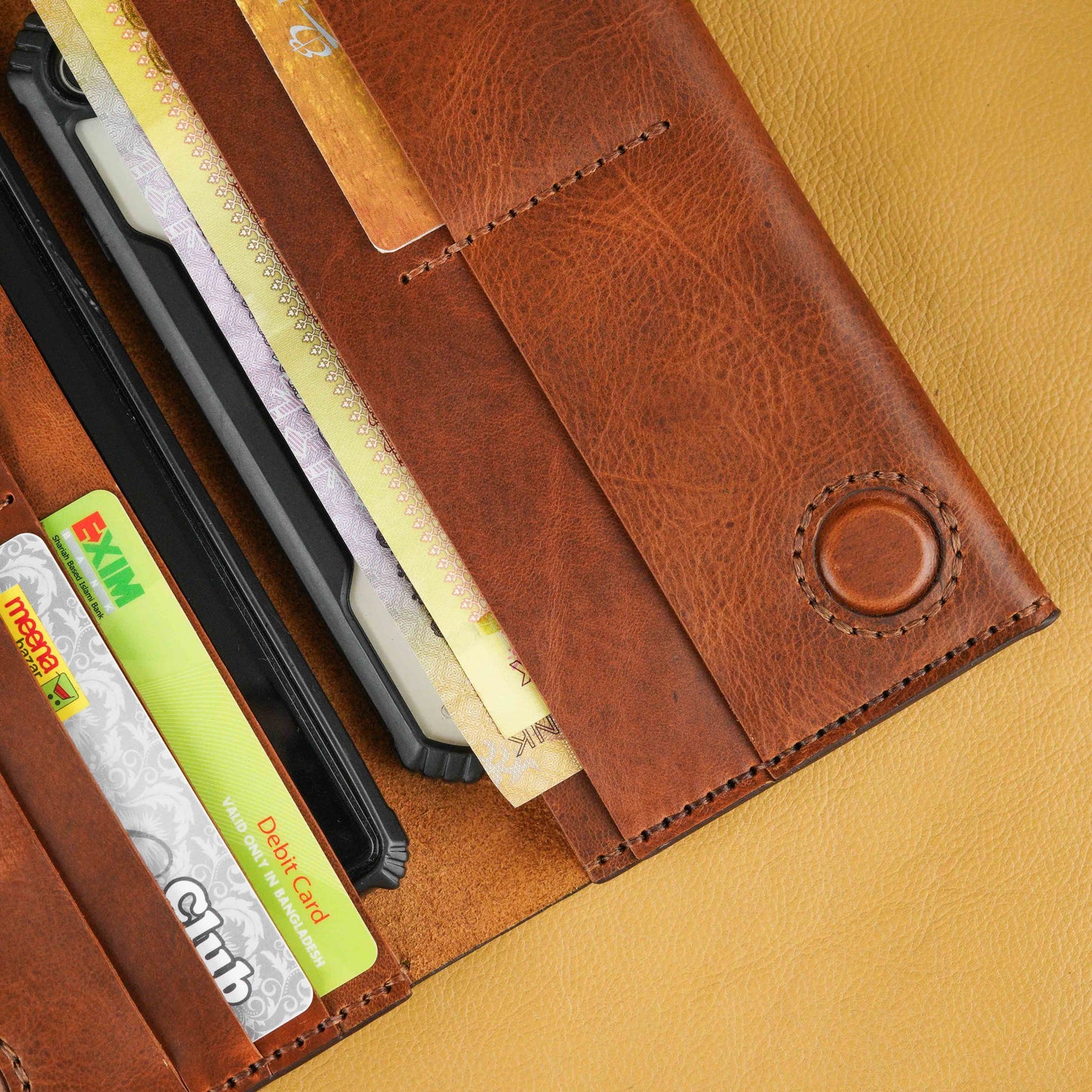 Handmade Leather Long Wallet | Classic Handcrafted Long Leather Wallet
