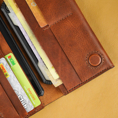 Handmade Leather Long Wallet | Classic Handcrafted Long Leather Wallet