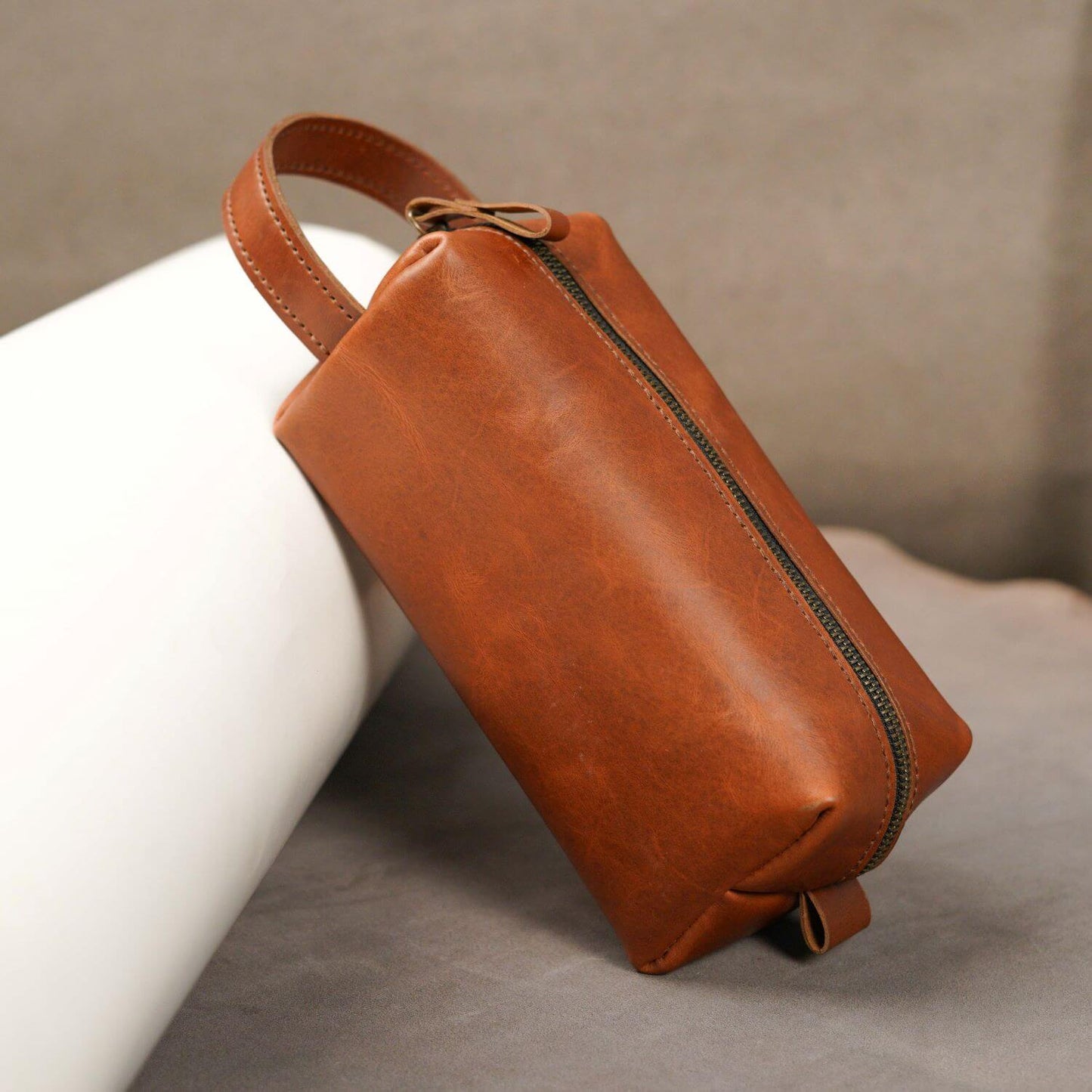 Handmade Leather Toiletry Bag | Premium Travel Organizer