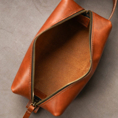 Handmade Leather Toiletry Bag | Premium Travel Organizer